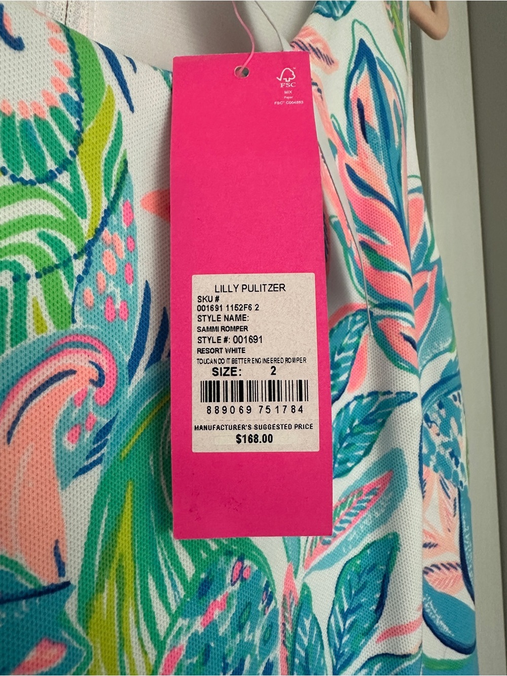 Lilly Pulitzer Sammi Romper Size 4 FLAW - Picture 4 of 5
